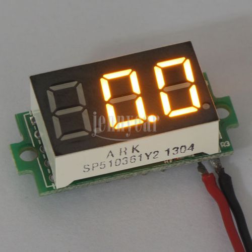 0v-200 v mini digital voltmeter dc led yellow cars voltage meters power tester for sale