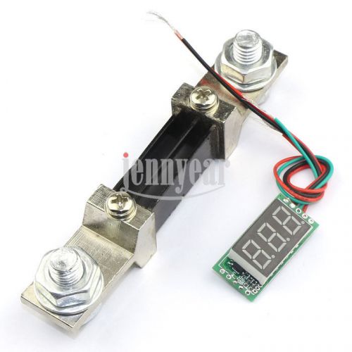 Mini Digital Display Amperage Gauge 0-300A Red LED+Ammeters Current Meter Shunt