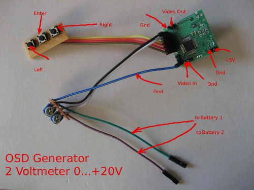 New MAX7456 PAL NTSC Crosshair Generator KIT OSD Battery voltage measurement