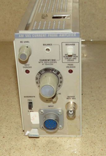 TEKTRONIX AM503 CURRENT PROBE AMPLIFIER PLUG IN- a