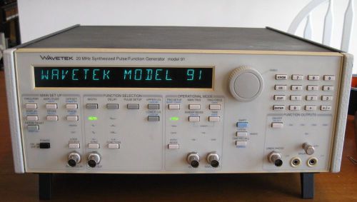 Wavetek Model 91 Pulse Function Signal Generator 20 MHz