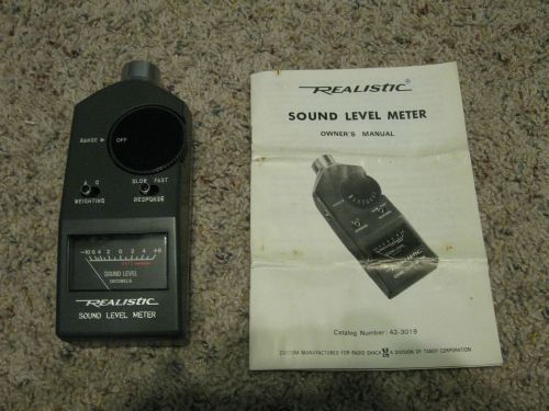 Sound Level Meter, Realistic 42-3019