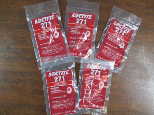 New lot of 5 loctite 271 threadlocker .5ml capsule for sale