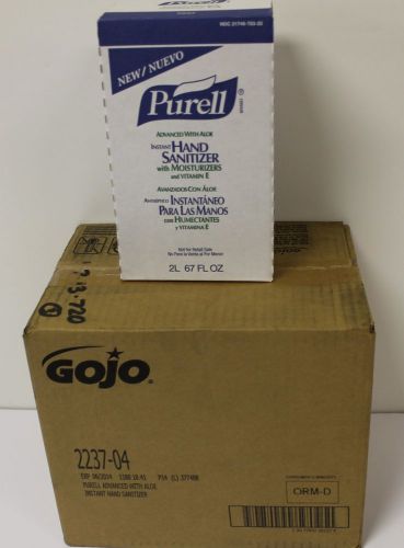 Box of 4 purell  nxt instant hand sanitizer w/aloe &amp; vitamin d refill  2l 67floz for sale