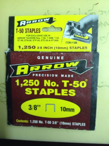 8 pks. 3/8&#034; arrow t-50 staples for sale