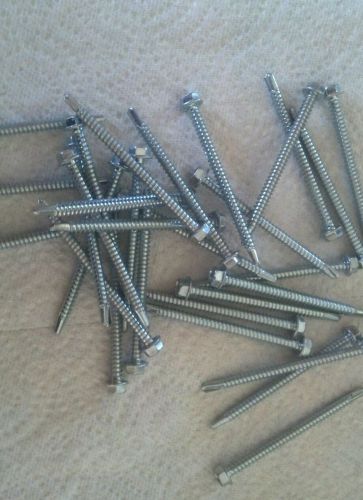 Hex Washer Head  #12 x 3&#034; - PK 30 Self-Drilling hek Screws- Zinc