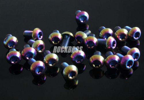 ROCKBROS Titanium Ti Avid Disc Rotor Bolt Rainbow Finish M5 x 10mm 72pcs