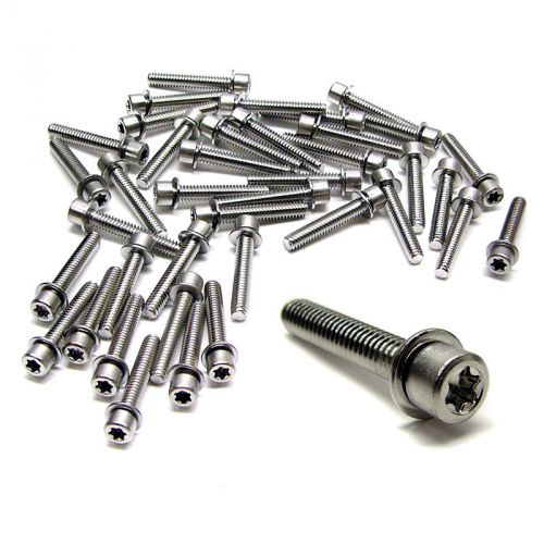 40 NEW 1/4&#034;-20 Stainless Steel T30 Torx Screws+Washers Socket Head