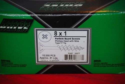 #8 x 1&#034; phillips flat particle board w/nibs screw 2/3rd thread for sale