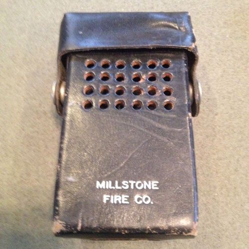 Black Leather Fireman&#039;s Radio Holder/Holster Millstone Fire Co, NJ, BETHEL PA