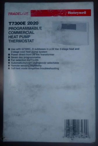 HONEYWELL T7300E2020 24 VOLT PROGRAMMABLE HEAT PUMP THERMOSTAT 52866