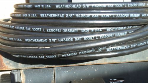 Weatherhead Coll O Crimp H43606 3/8&#034; SAE 100R7 2250 PSI MaxWP 57&#039; Hydraulic Hose