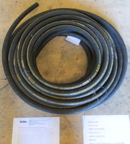 PARKER 721TC-8 1/2&#034; 100R12 FOUR WIRE HYDRAULIC HOSE (TOUGH COVER) 75 FEET