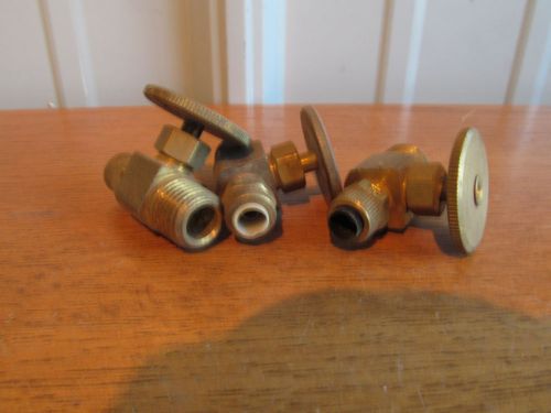 Lot of 3 Parker POLY TITE BRASS NV311P-4-4 1/4&#034; x 1/4&#034; NEEDLE VALVE (RW-6)