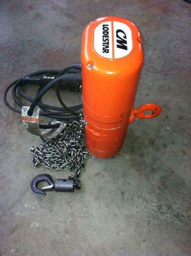 Cm lodestar 1/2 ton (f) electric chain hoist for sale