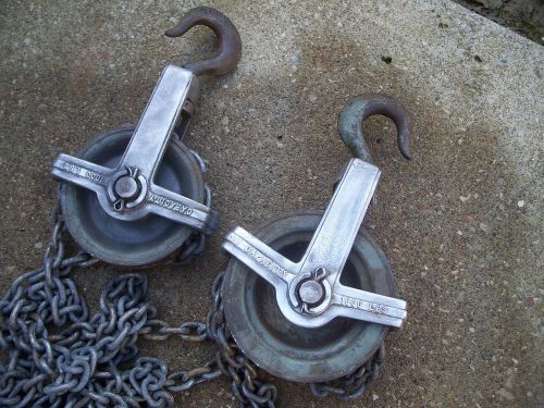 Thern Machine Co Hoist Block Tackle Chain Pulley 1/2 (Half) Ton 1000 Lb Capacity