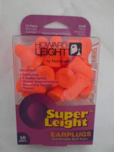 Howard Leight R01669 Soft Earplugs Super Leight 33dB Noise Reduction - 10 Pairs