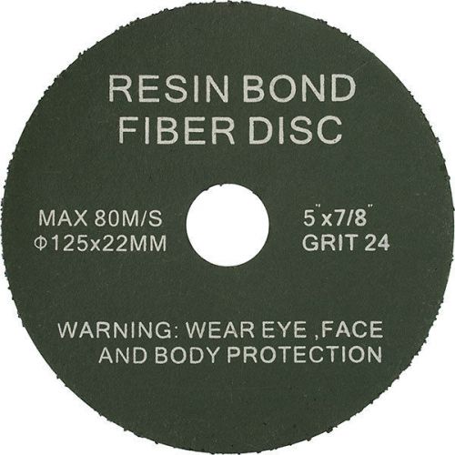 10pk Fiber Discs 5 x 7/8&#034; -24 Grit Zirconia