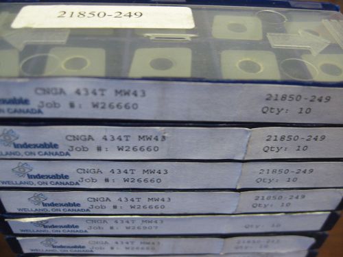 INDEXABLE- CERAMIC INSERTS(CNGA 434T) GRADE MW43- 50 PCS.