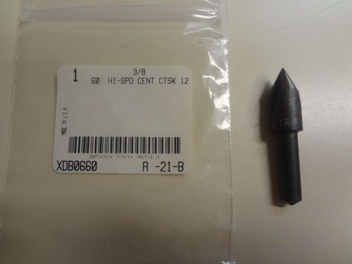 3/8&#034; 60 degree high speed steel 3 flute countersink 1/4&#034;shank 1-3/4 oal-new-usa for sale