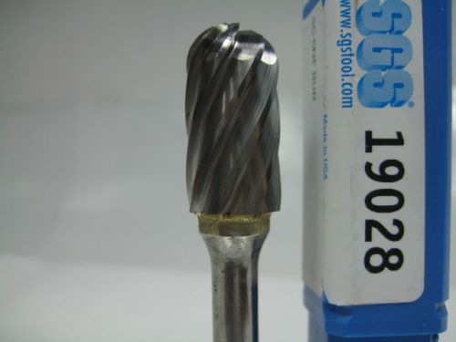 NEW SGS 1/2&#034; CARBIDE BUR ALUMINUM DEBURRING BURR MACHINIST SINGLE CUT TOOL BIT