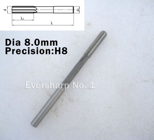 Lot 1pcs HSS Straight Shank Machine Reamers Dia 8.0mm Precision H8