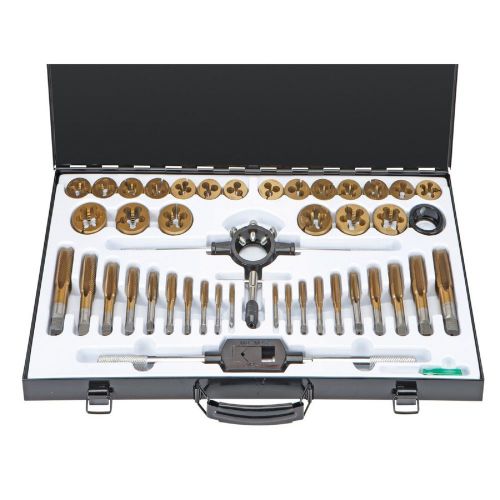 45 Piece SAE Titanium Nitride Coated Alloy Steel Tap &amp; Die Set