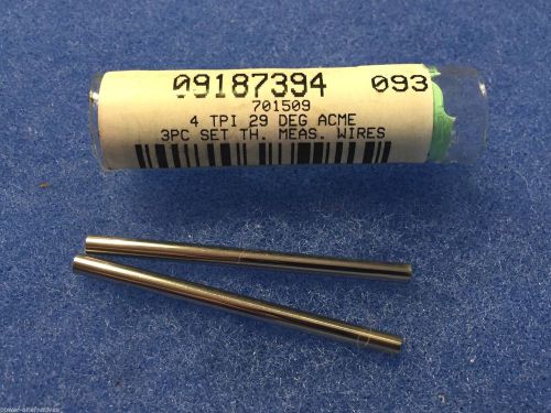 (2) Van Keuren Co. 29° Thread Measuring Wires,Size .12912, 4 TPI