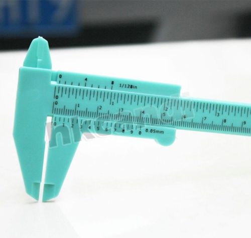 Green plastic slidecaliper cursor 150cm slide vernier caliper nonius depth 6&#034; for sale