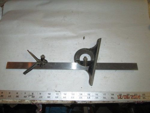 MACHINIST TOOL LATHE MILL NICE Starrett 18&#034; Combination Set Protractor Square SA