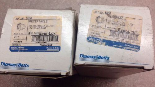 Lot Of 2, Thomas&amp;Betts 8008, Receptacle, F02883C, Shipsameday  #1178ZAC