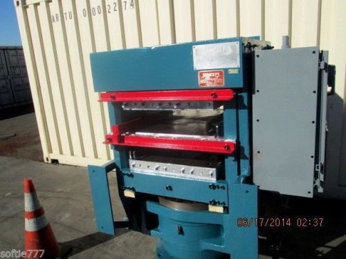 EEMCO 24&#034; X 32&#034; SLAB SIDE RUBBER PRESS 314 TONS 12&#034; STROKE HYDRAULIC UNIT PLC