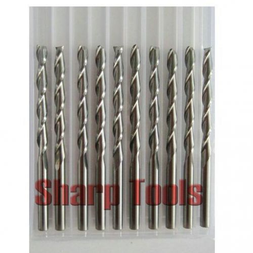 10pcs double Flute Carbide Mill Spiral Cutter Wood CNC Router Bits  3.175mm 2mm