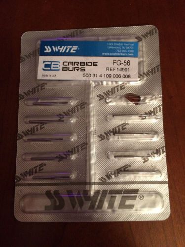 Carbide Burs 9 Pk 56 Ss White