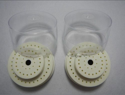 2pcs New Dental Plastic Burs Holder Block Case 60 Holes Slots