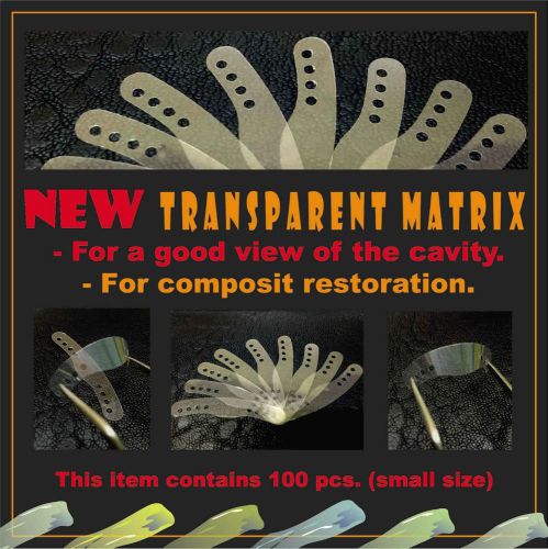 100 pcs. Dental transparent matrix for a good view of the cavity ; Ivory