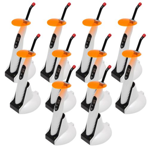 ?US stocked?10 PC Dental Wireless Cordless LED Curing Light LED-B style Big sale