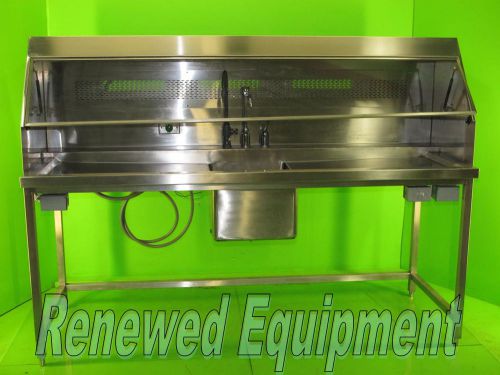 Stainless Steel Formalin Dispenser Laboratory Wash Sink Hood Station