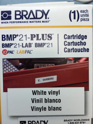 Brady m21-500-595-wt indoor/outdoor grade vinyl black on white labeling tape for sale