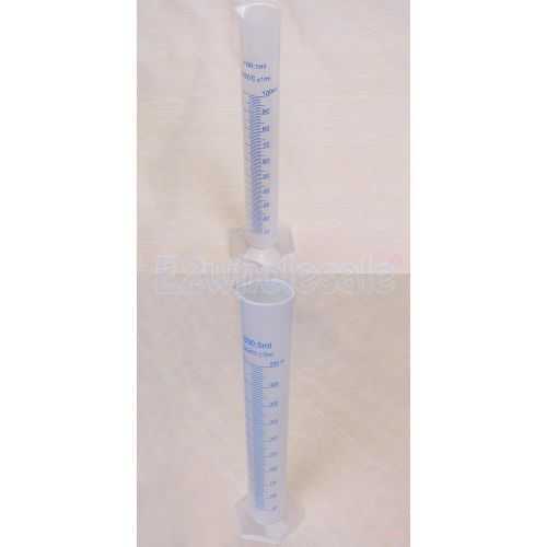 6pcs 100ml+500ml Plastic Graduated Cylinder Laboratory School Measuring Tool