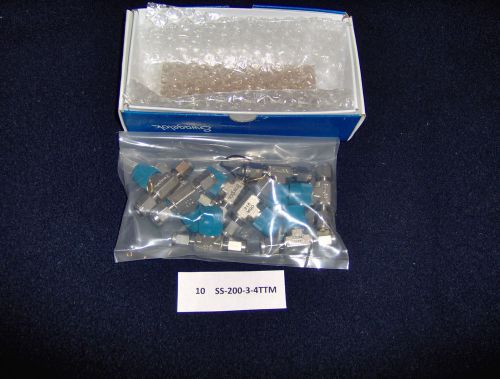 10 NEW Swagelok SS-200-3-4TTM Tube Fittings