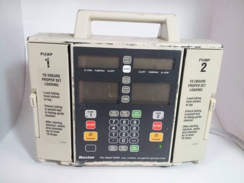 Baxter flo-gard 6301 dual channel volumetric infusion iv pump for sale