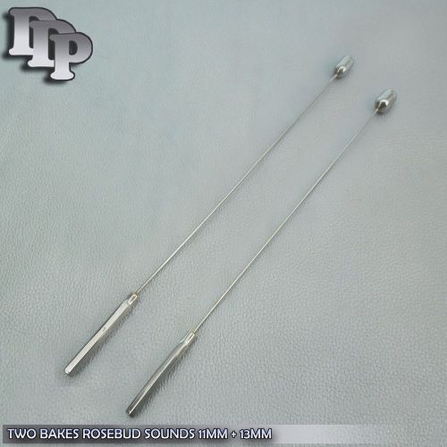 Two Pcs Bakes Rosebud Urethral Sounds 11MM &amp; 13MM