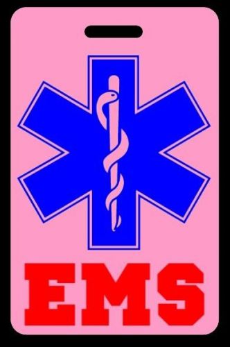 Pink ems luggage/gear bag tag - free personalization - new for sale