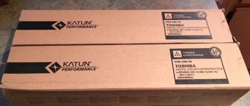 Katun Generic T281CK Black Toner Lot Of 2 E-Studio-281 C/351 C/451 C/3511/4511