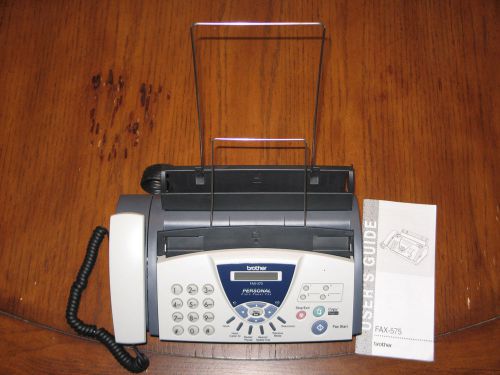 BROTHER FAX-575 PERSONAL PLAIN PAPER FAX WITH PHONE &amp; COPIER