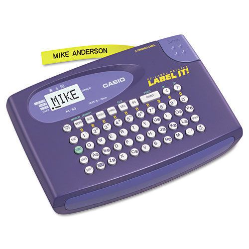 KL-60L Label Maker, 2 Lines, 6-5/8w x 4-1/2d x 1-1/16h