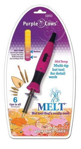 NEW Purple Cows 5050 Melt Craft Iron  Dual Temperature  6 Tips  Purple