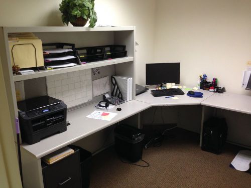 2 sets of L shape desk and dividing walls