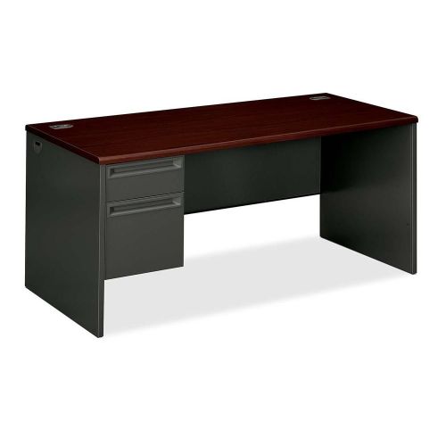 The Hon Company HON38292LNS 38000 Series Mahogany/Charcoal Metal Desking